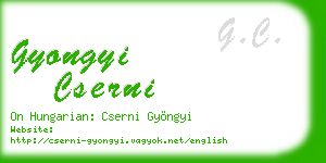 gyongyi cserni business card