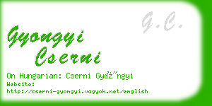 gyongyi cserni business card